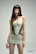 Iron Avocado Corset N Avocado Short-Skirt